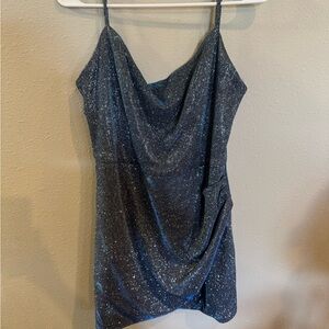 Blondie Nites Glittering Blue Dress